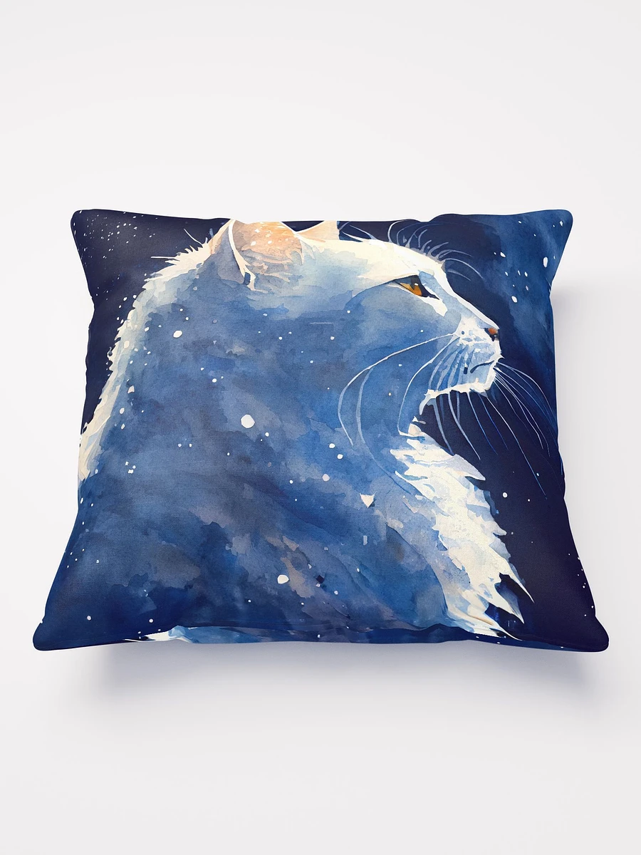 Stargazing - White Cat Throw Pillow product image (2)