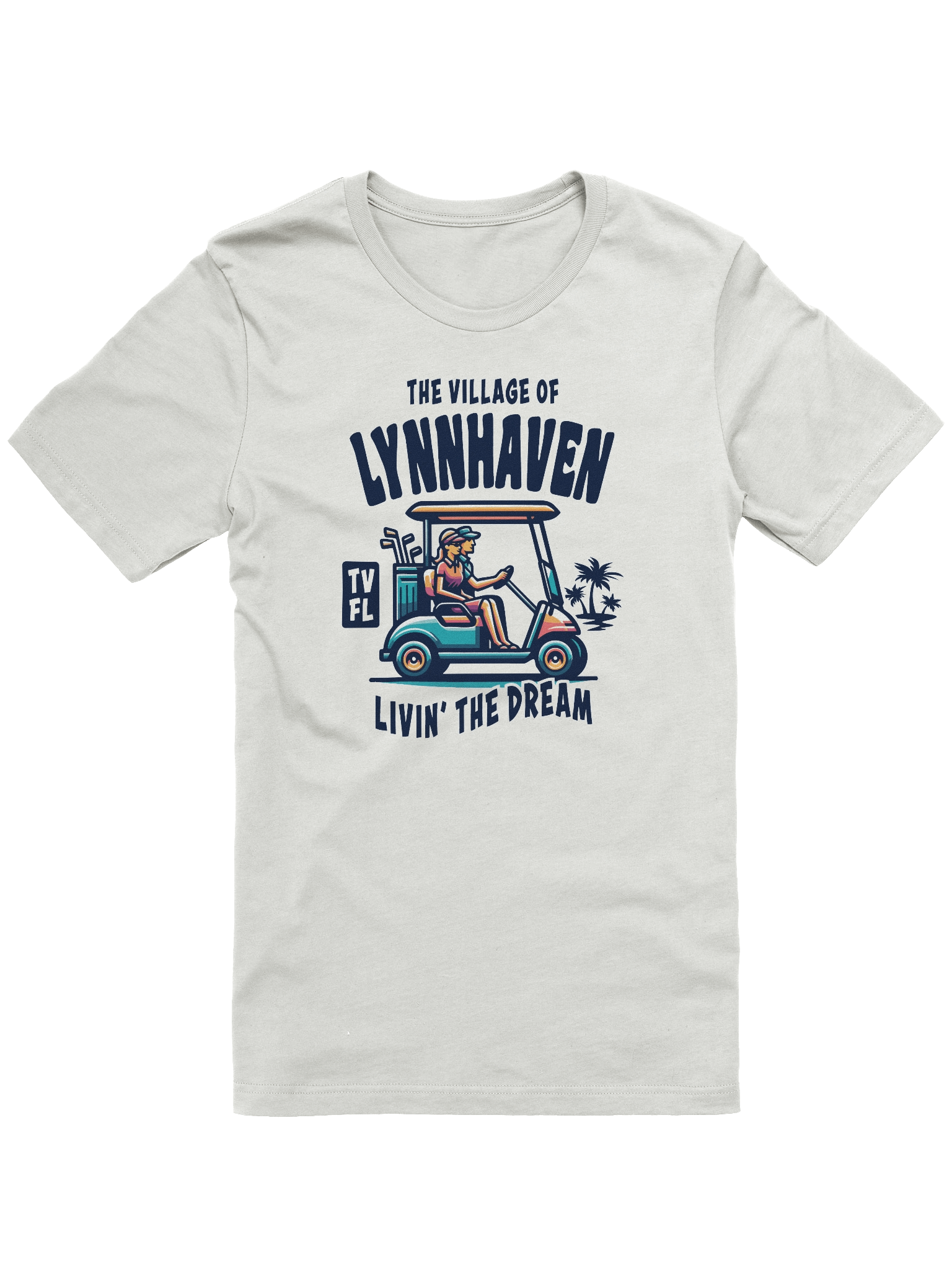 The Village of Lynnhaven TV FL Golf Cart Design T-Shirt product image (4)