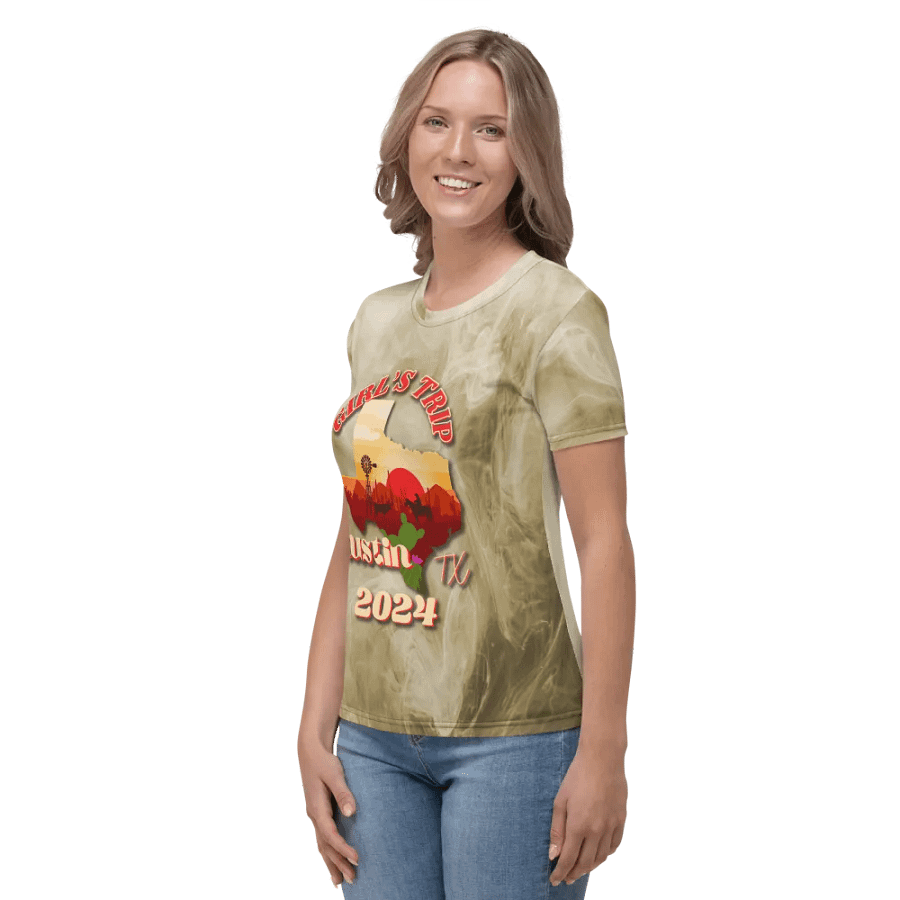 Girls Trip Austin Tx 2024 All Over Print T-shirt product image (3)