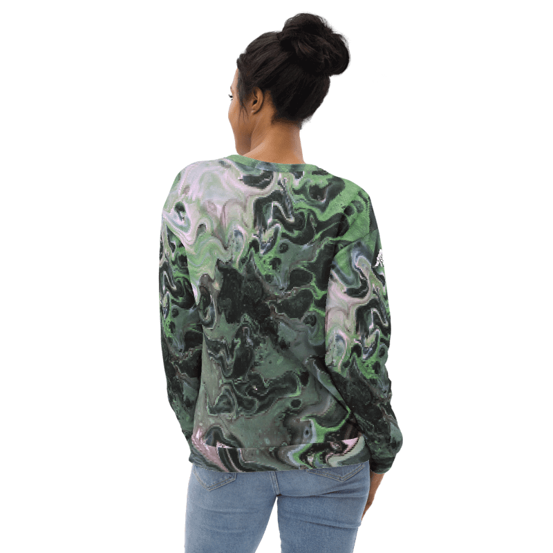 Metallic Green Fluid Acrylic Sweatshirt product image (12)
