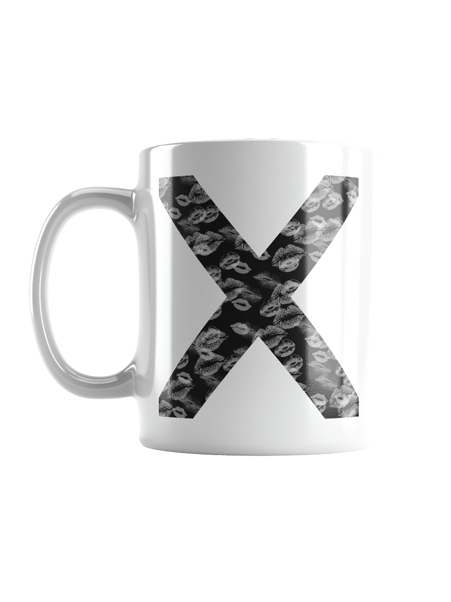 Black X White Lipstick Kisses | Glossy White Mug product image (16)
