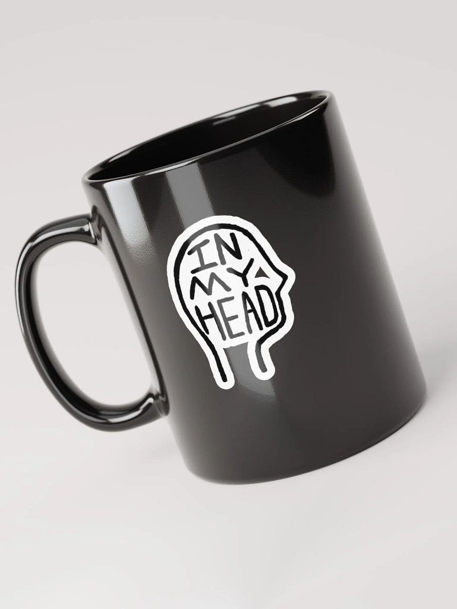 In My Head glossy black mug (bubble design) product image (4)