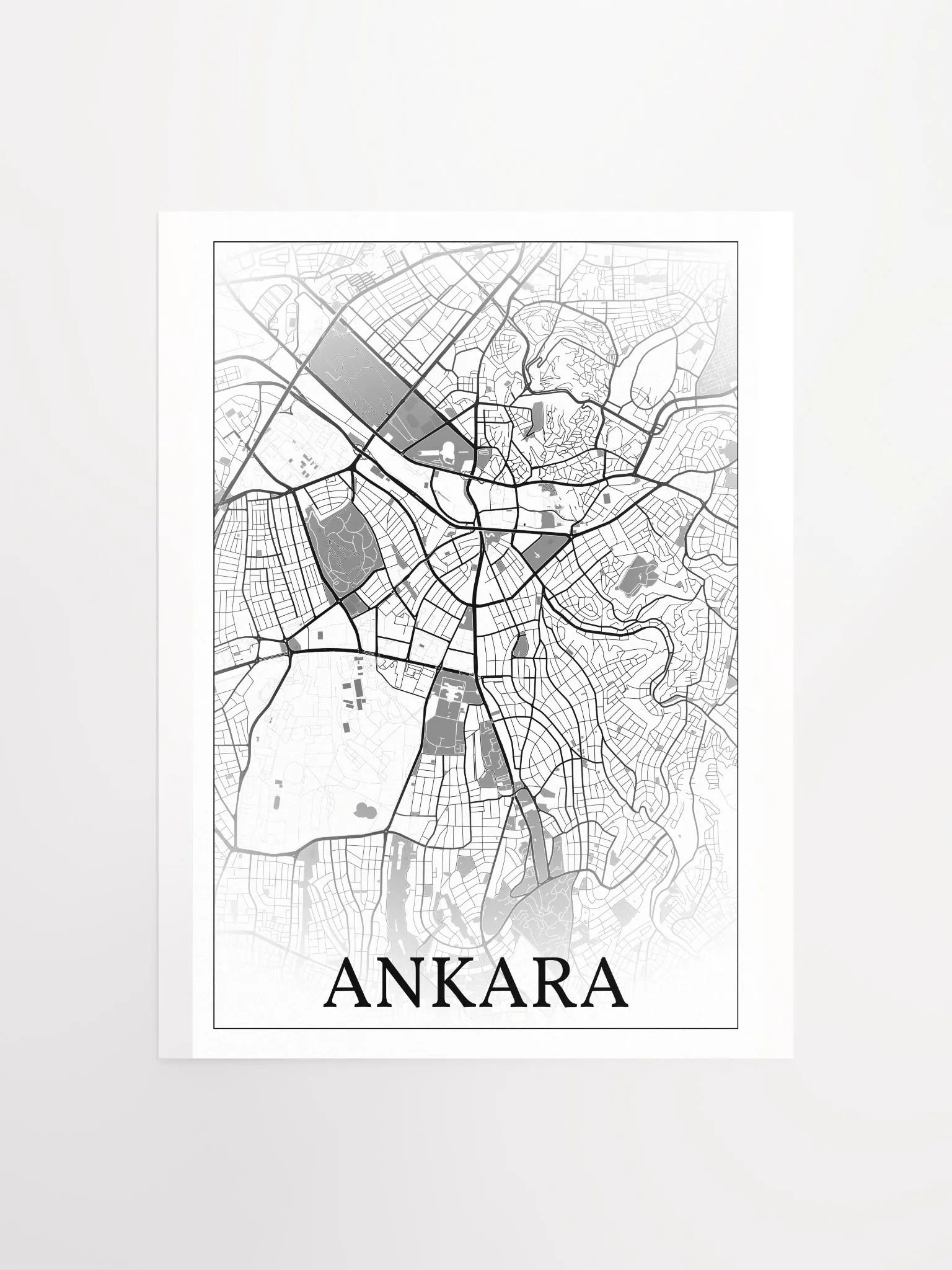 Ankara, Türkiye, city map print product image (3)
