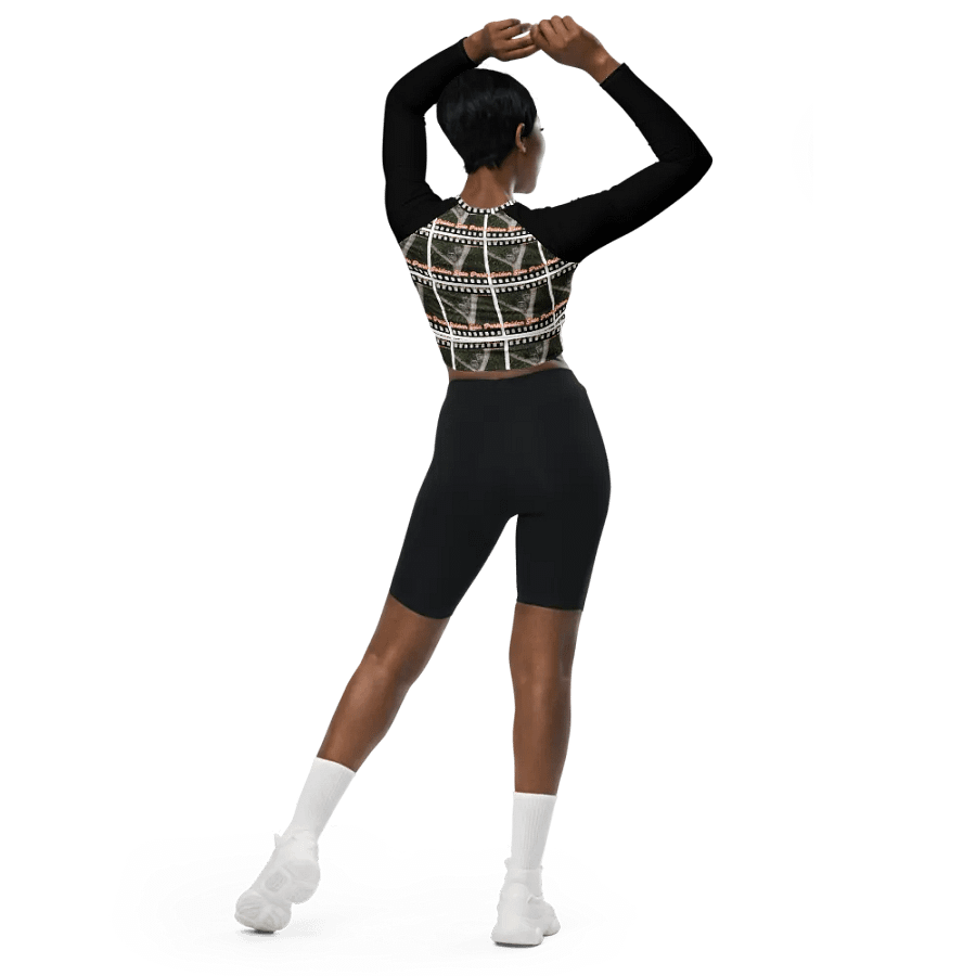 Golden Gate Park Raccoons Black Jersey Sleeved Crop Top product image (5)