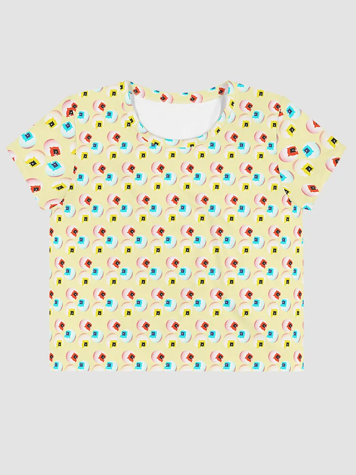 AIBALL All-Over Print Crop Tee (Yellow) product image (1)