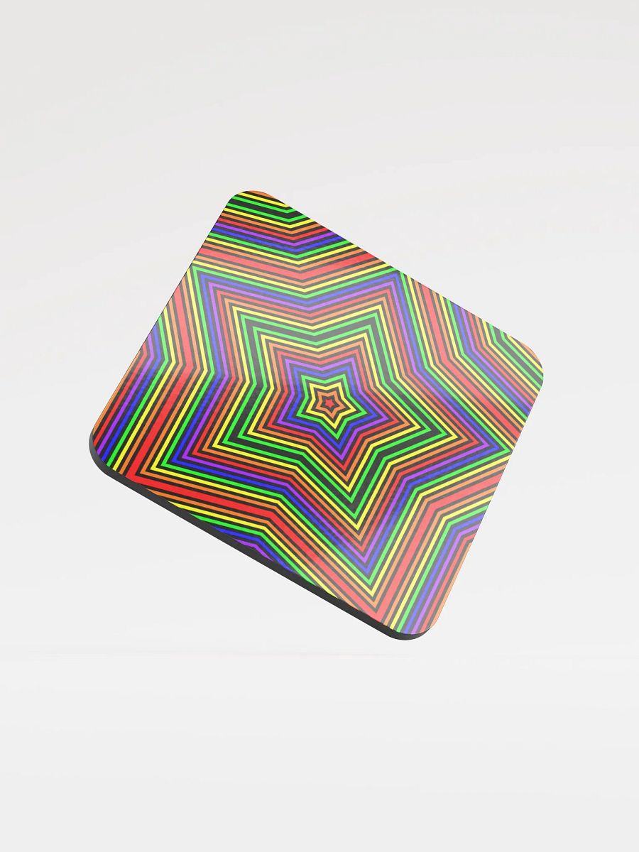 Rainbow Star Queer Coaster, Colorful Pride Art Home Decor product image (3)