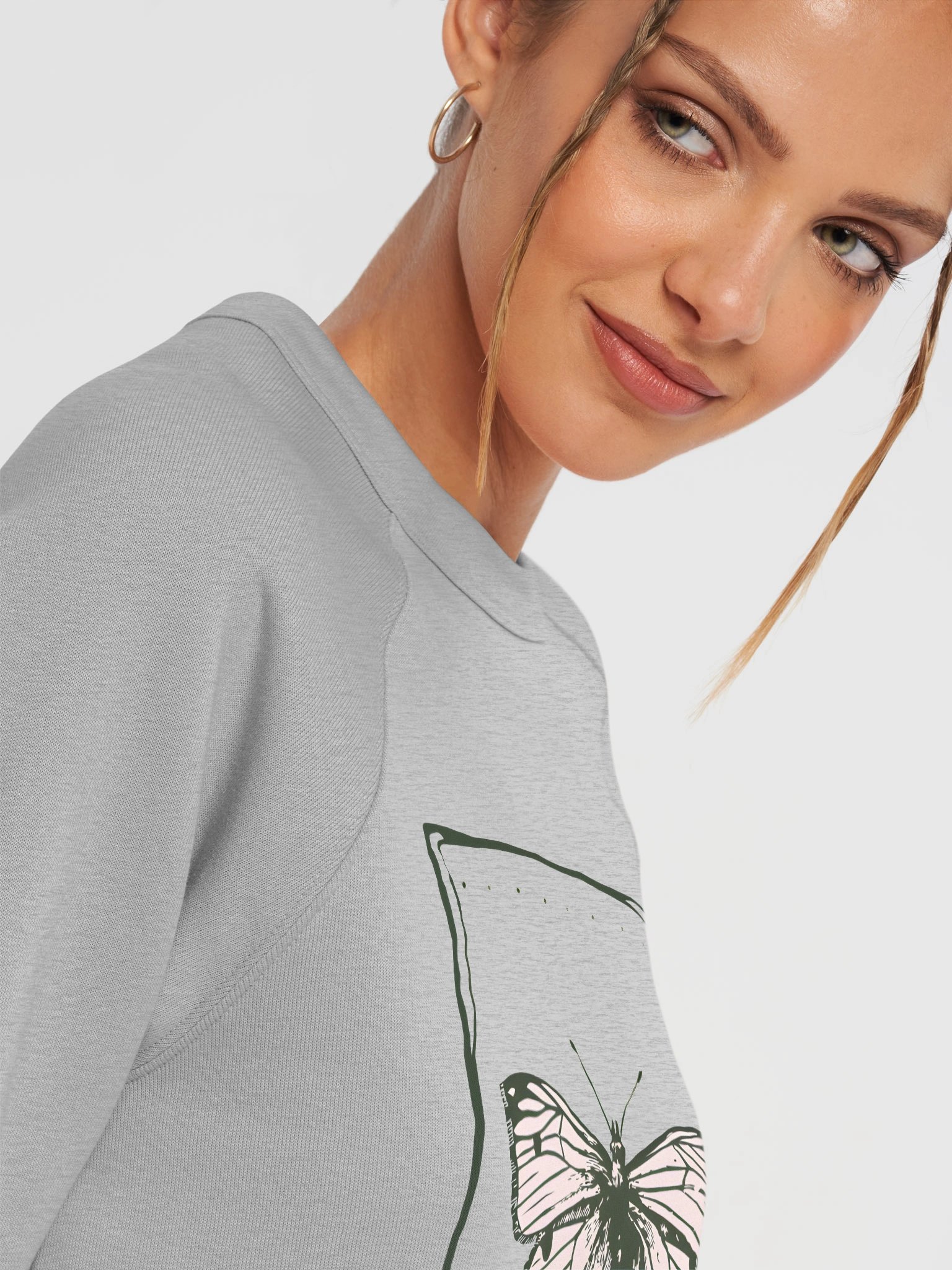 Butterfly Bliss Unisex Fleece Raglan Sweatshirt product image (21)