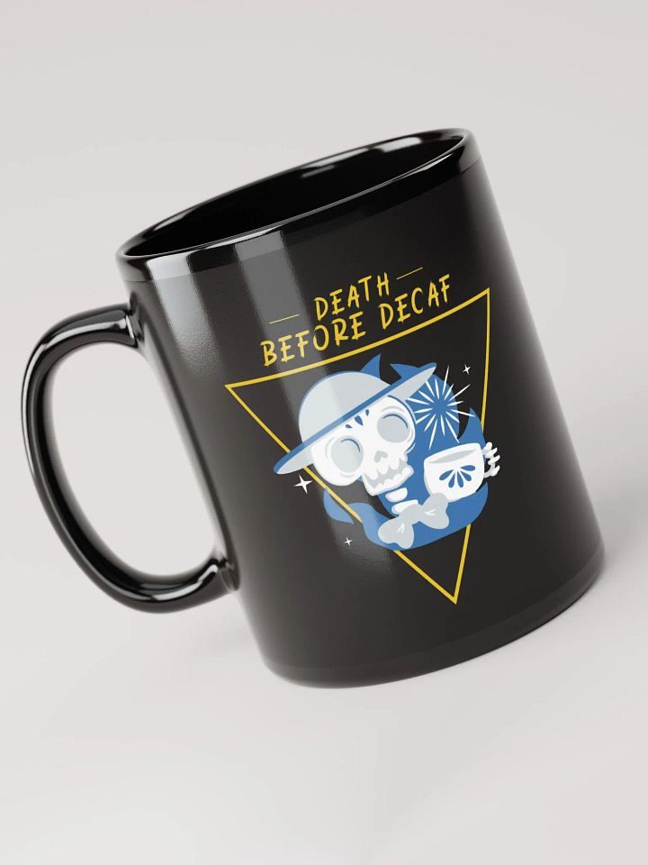 Death Before Decaf Skull Black Mug product image (1)