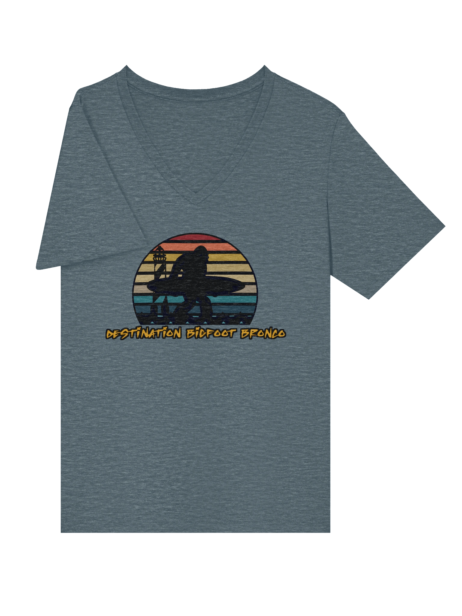 Destination Bigfoot Bronco Classic Logo Bella+Canvas Women's Relaxed V-Neck T-Shirt (Multiple Colors Available) product image (37)