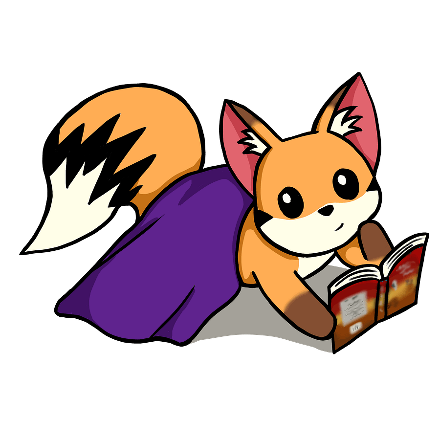 Fox Reading Sticker product image (1)