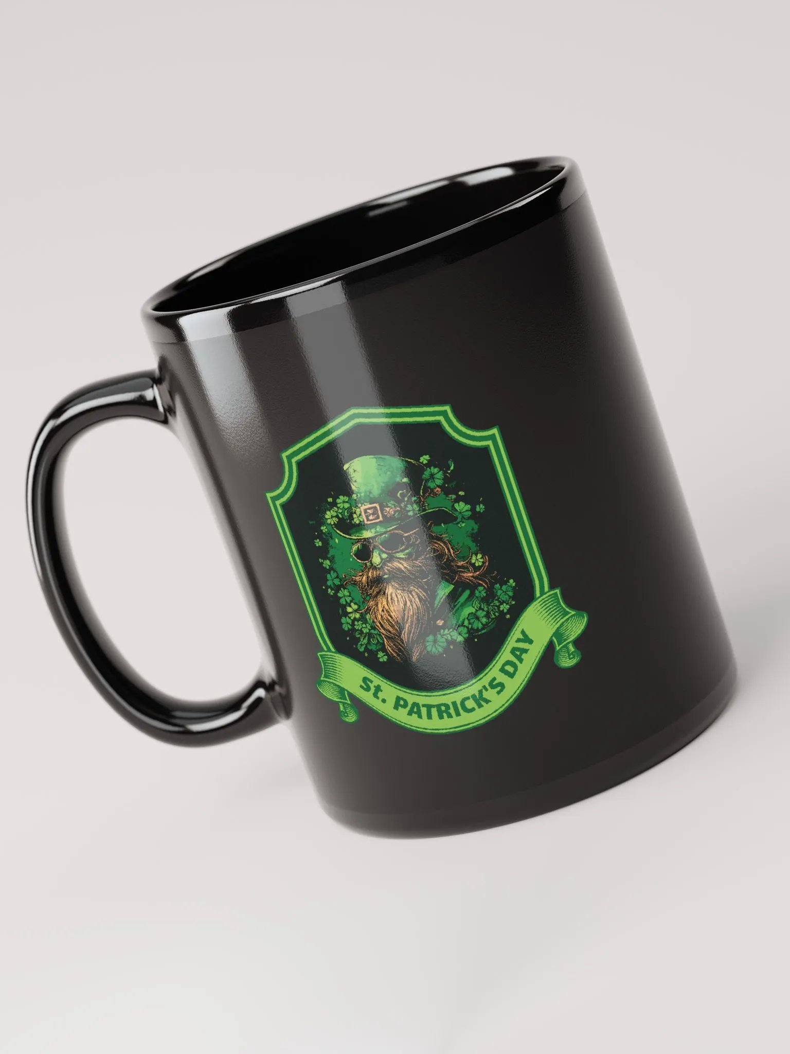 St. Patrick's Day Hipster Beard | Black Mug product image (6)