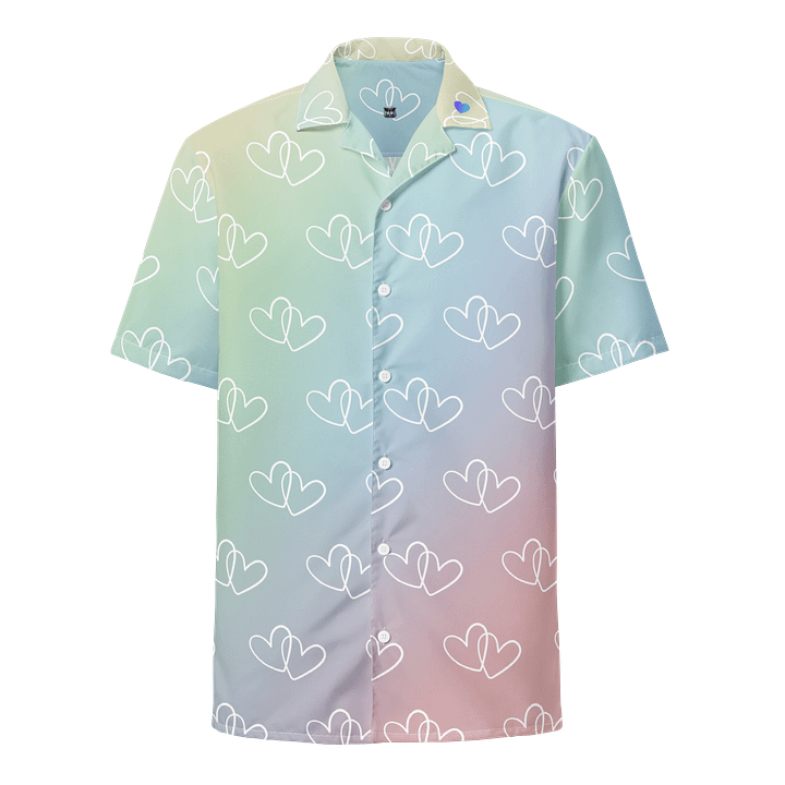 Rainbow Heart Button-Up Shirt product image (1)