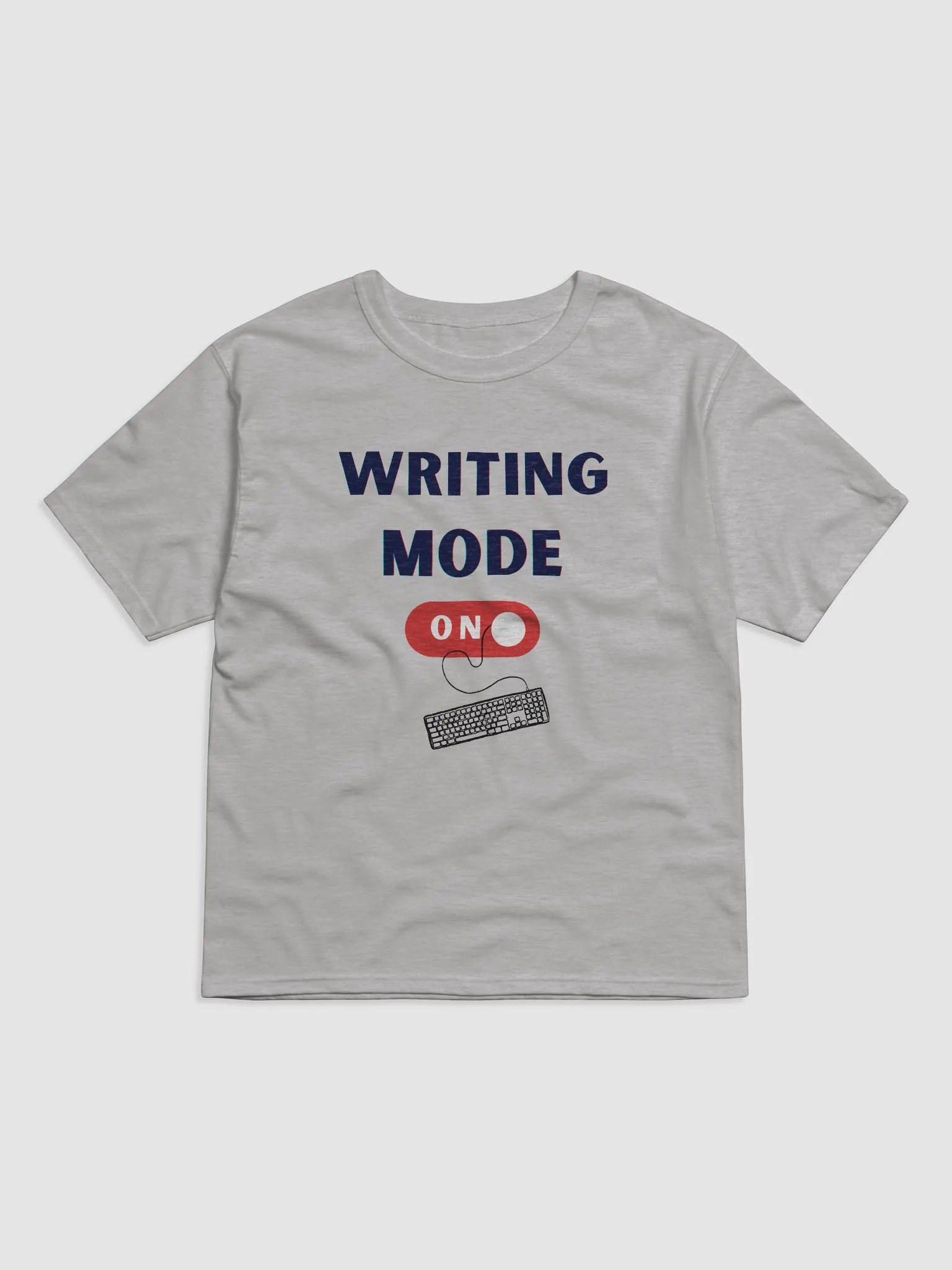 Writing Mode On - Relaxed Grey T-shirt product image (1)