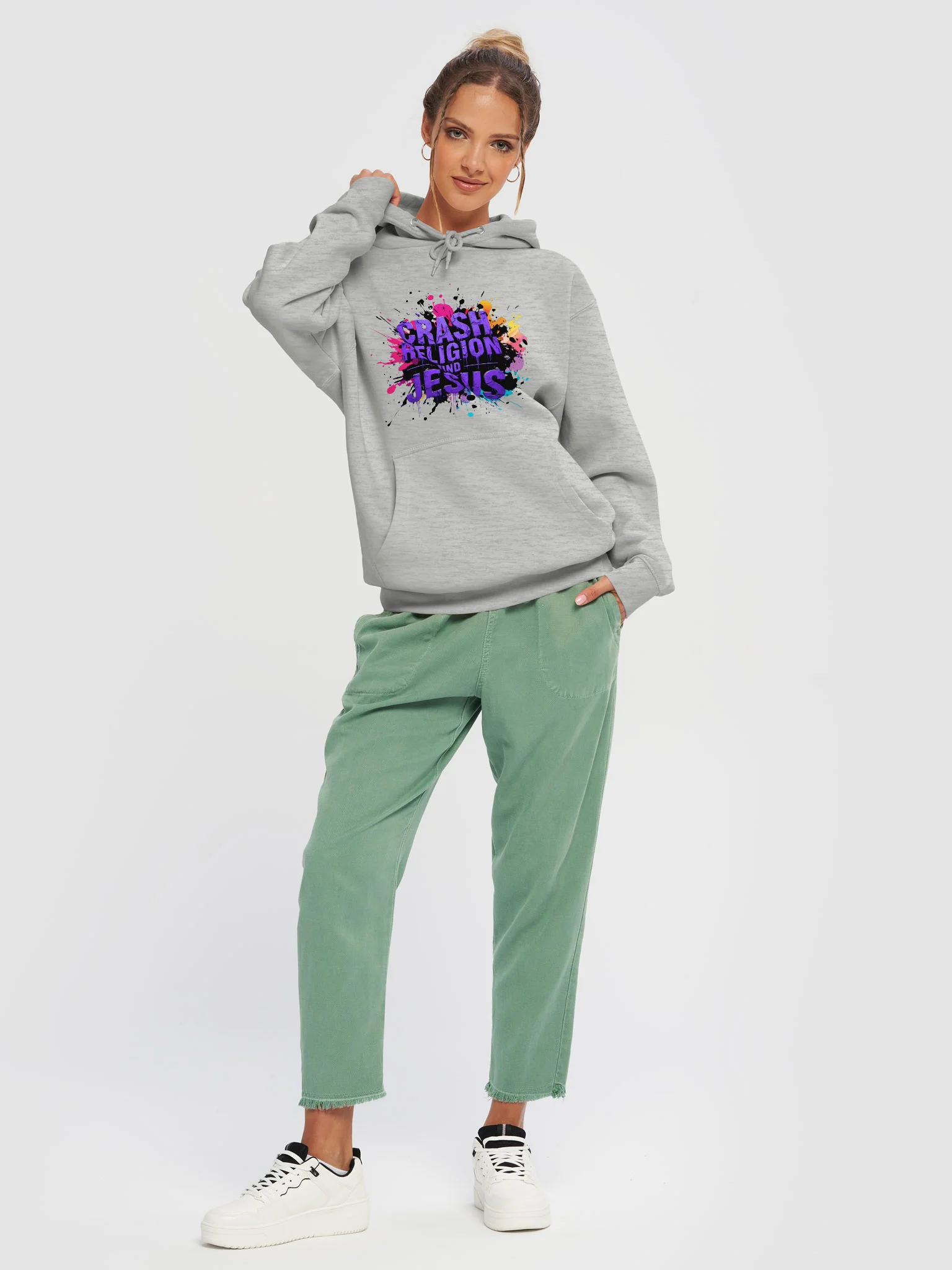 CRASH RELIGION. FIND JESUS. – GRAFFITI HOODIE product image (5)