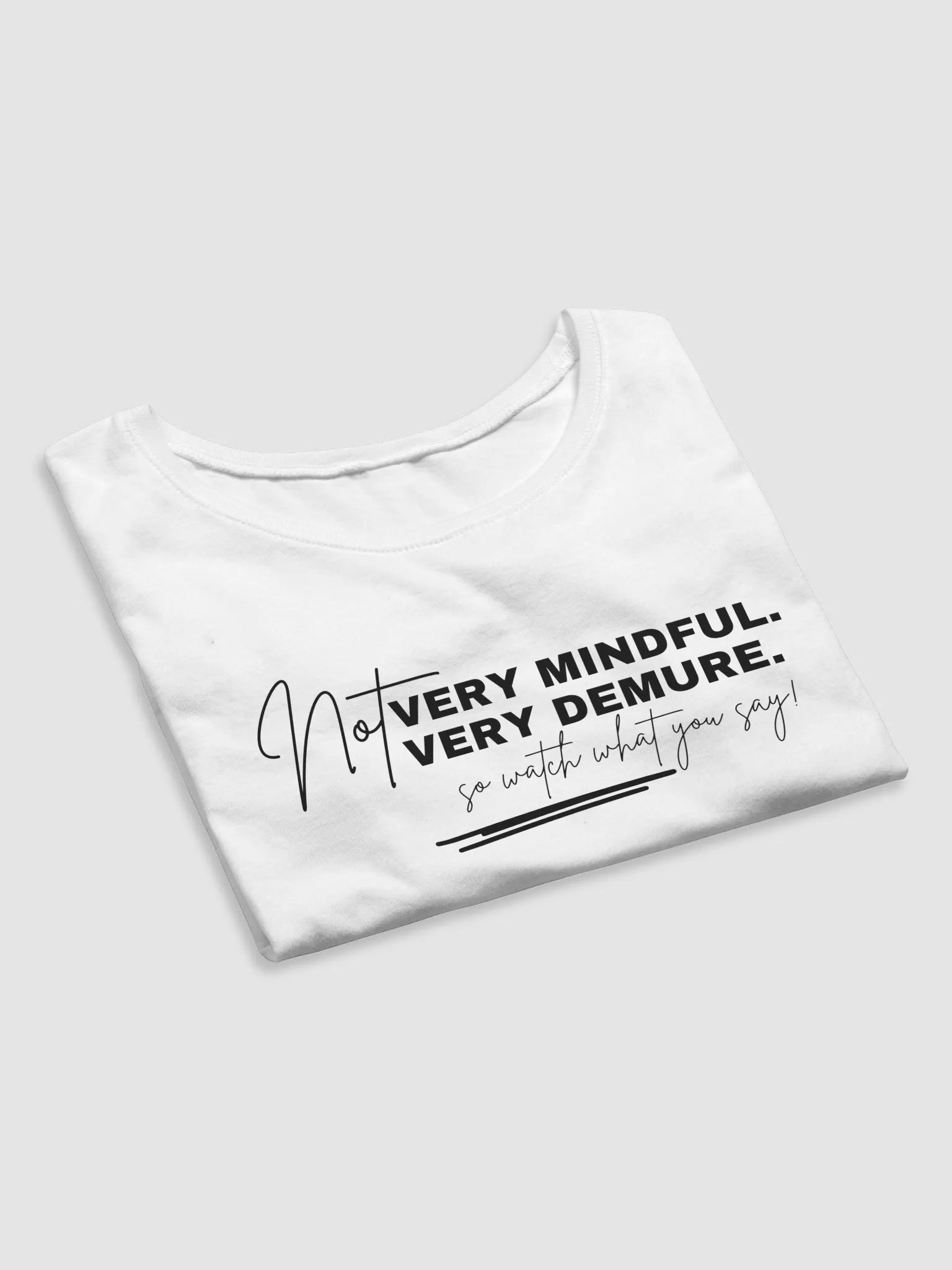 NOT Very Demure Crop Tee product image (6)