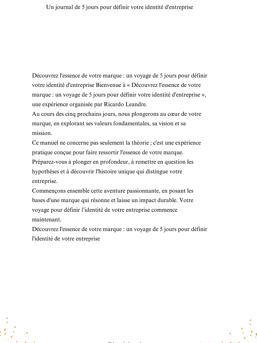 Un journal de 5 jours pour définir votre identité d'entreprise product image (3)