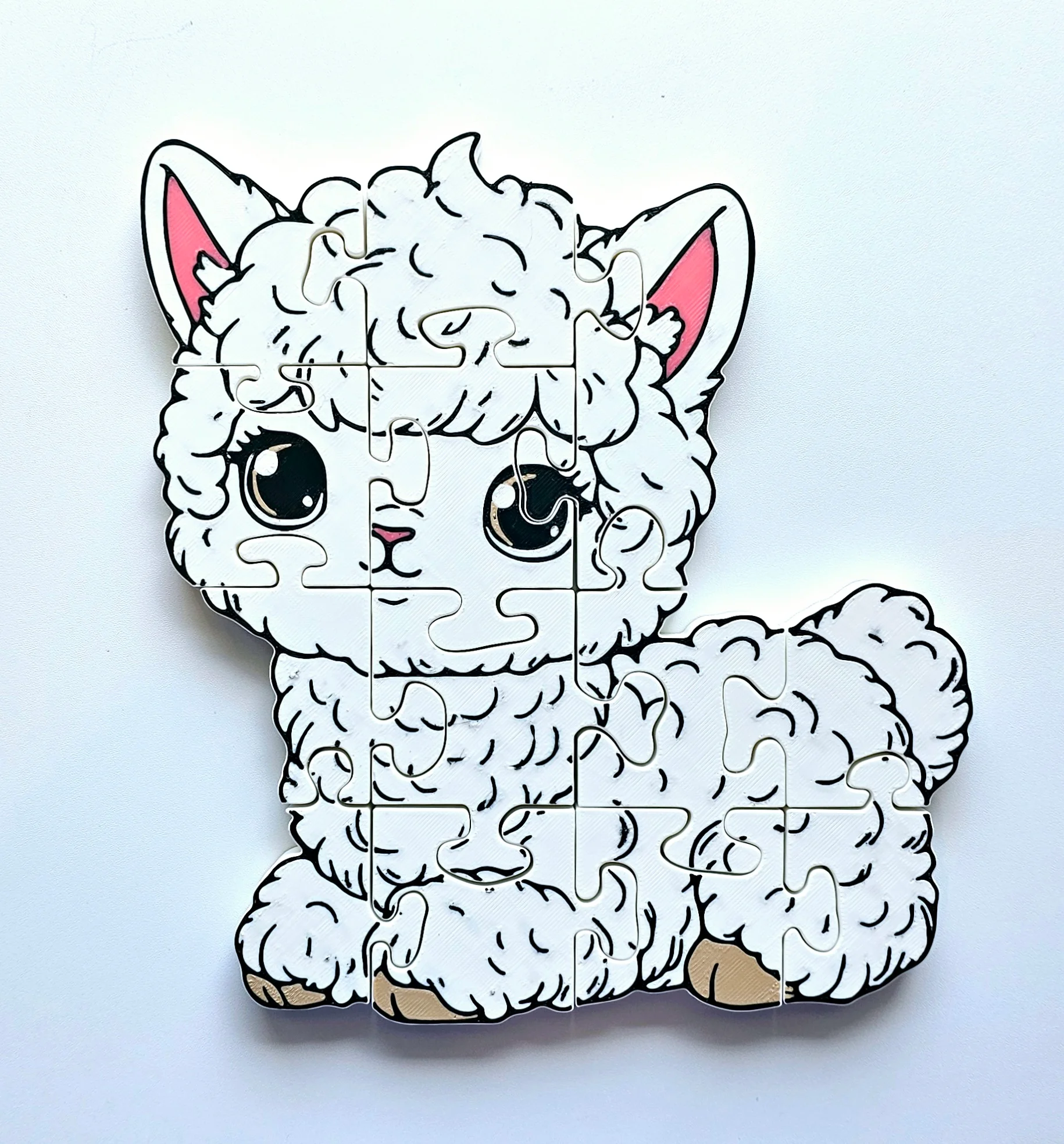Llama 3D Printed Jigsaw Puzzle – A Fuzzy & Fun Puzzle Adventure! product image (1)