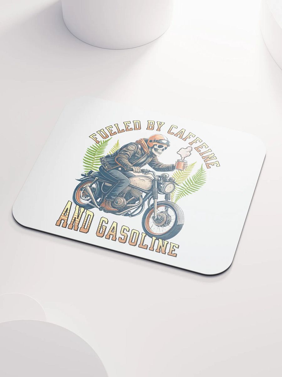 Fueled By Caffeine And Gasoline Rider Mouse Pad product image (3)