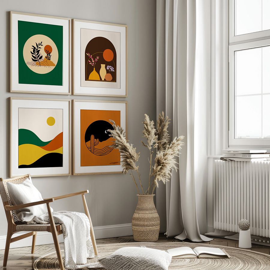 Colorful BOHO Gallery Wall Set of 11 DIGITAL Prints product image (2)
