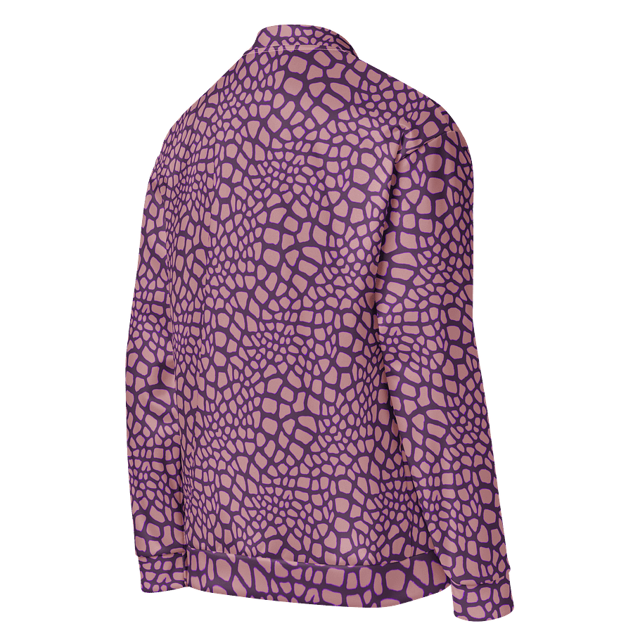 Yellow Pink Leaves Bomber Jacket product image (4)