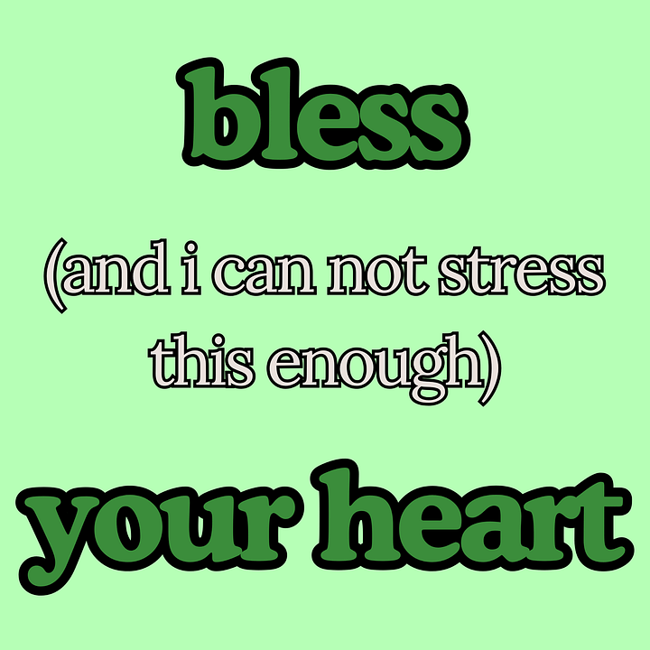 bless your heart sticker (green) product image (1)