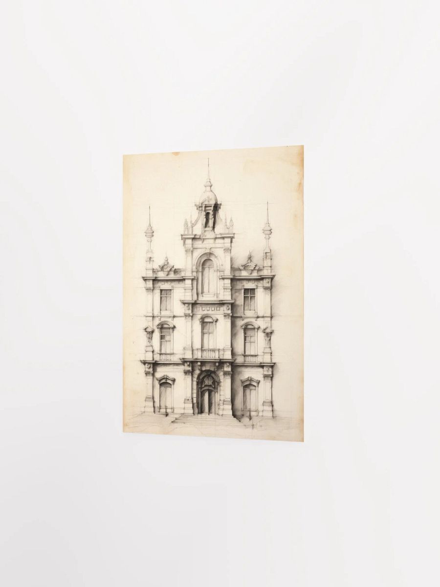 Academia Allure: Architecture Sketch I Art Print product image (2)