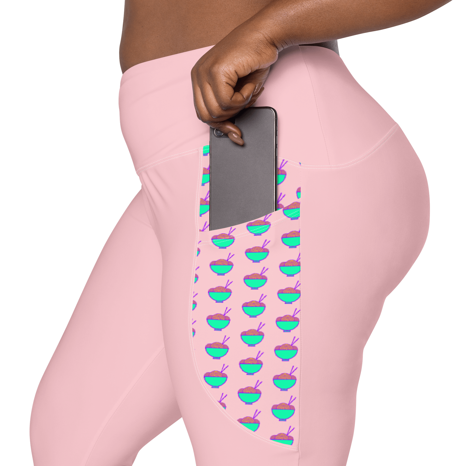 Noodle Crew Leggings! w/ Pockets! (Pink) product image (7)