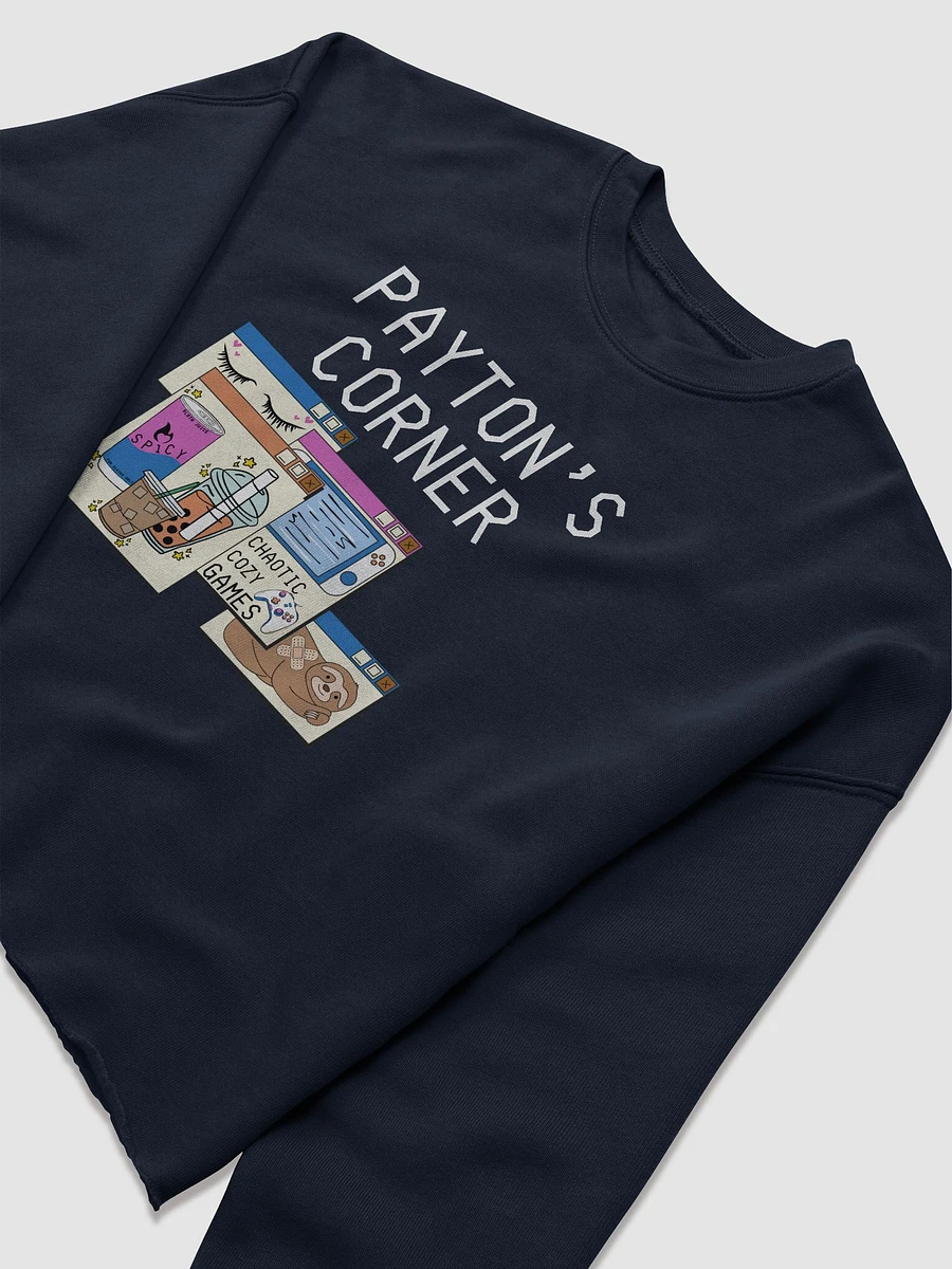 Payton's Virtual Corner Cropped Sweatshirt - WhiteText product image (37)