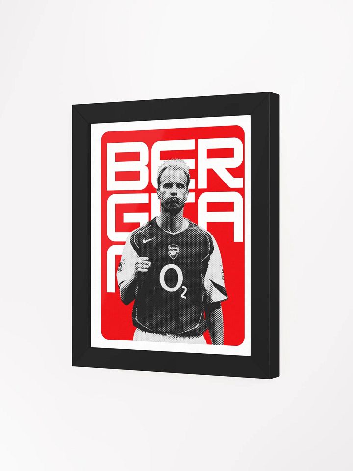 Dennis Bergkamp BW Arsenal Name Art Framed Print product image (2)