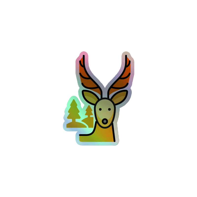 Vadideki Geyik Holographic Sticker Set