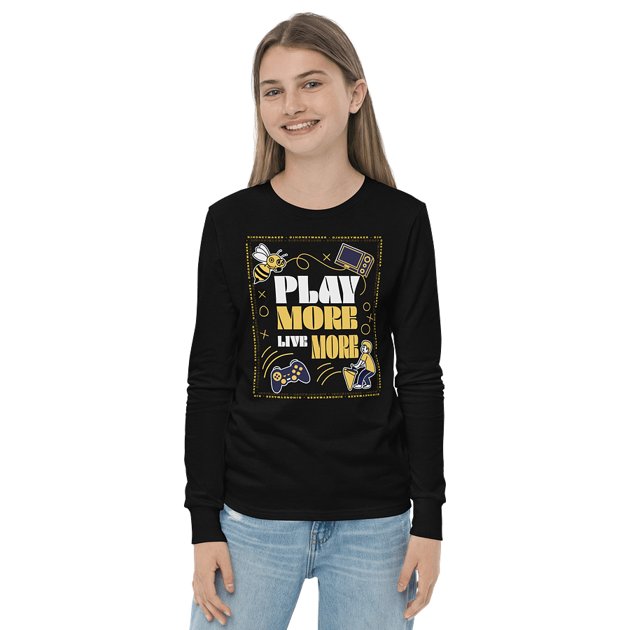 Play More Live More Youth Long Sleeve T-Shirt product image (10)