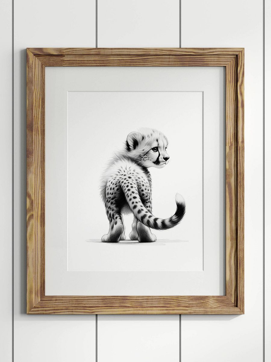 Cheetah Safari Nursery Print product image (1)