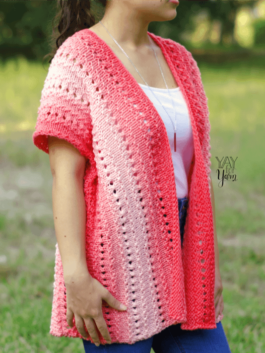 Coral Cardigan - Easy Cardigan PDF Knitting Pattern & Video Tutorial product image (2)