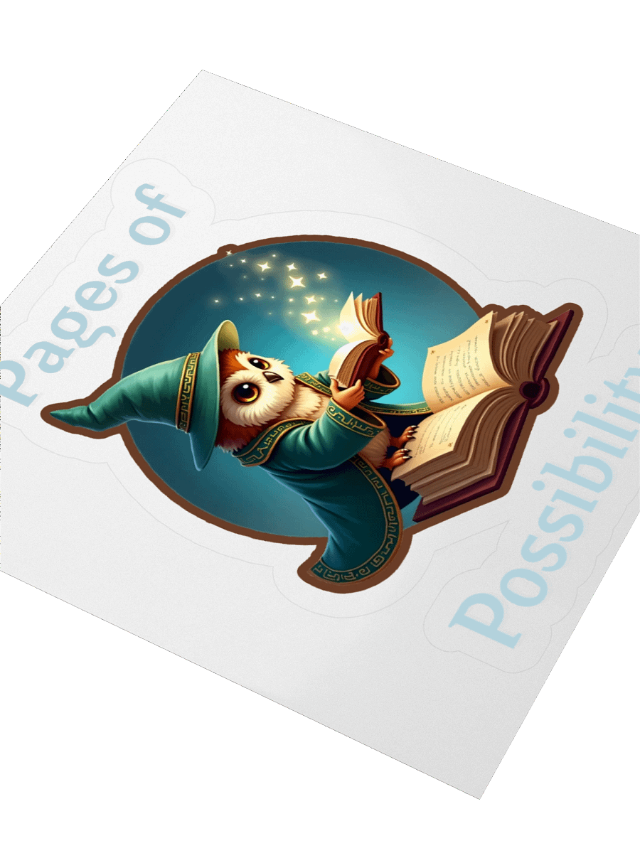 Pages of Possibility – Wizard Owl Sticker product image (3)