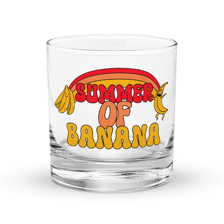 Summer of Banana rocks glass product image (1)