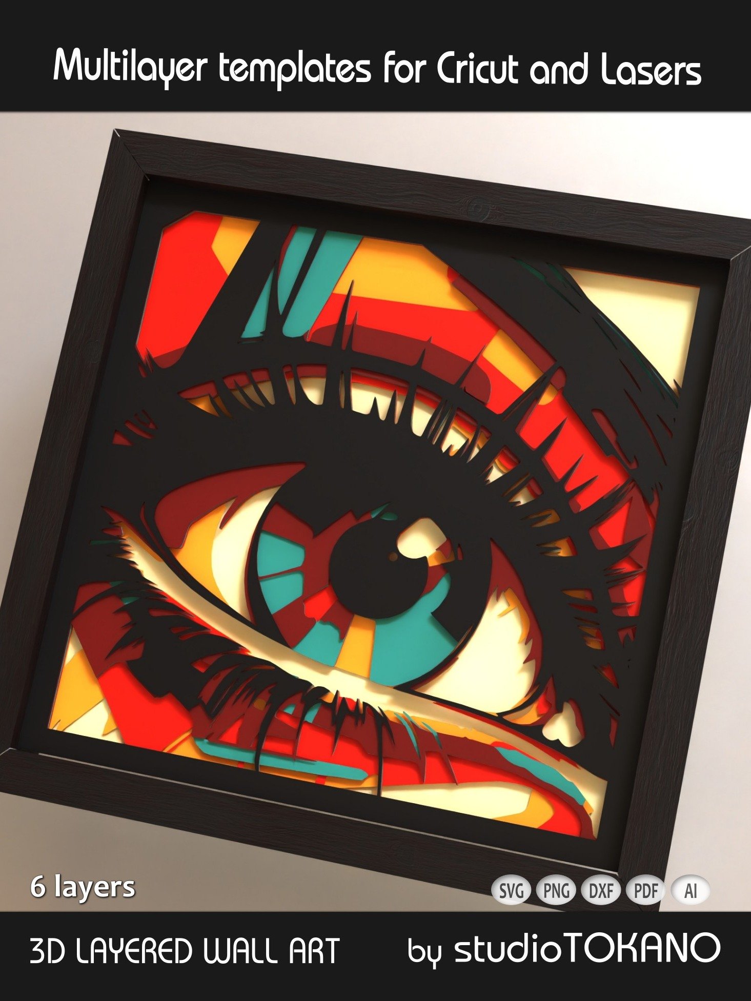 Eye 3D layered mandala product image (5)