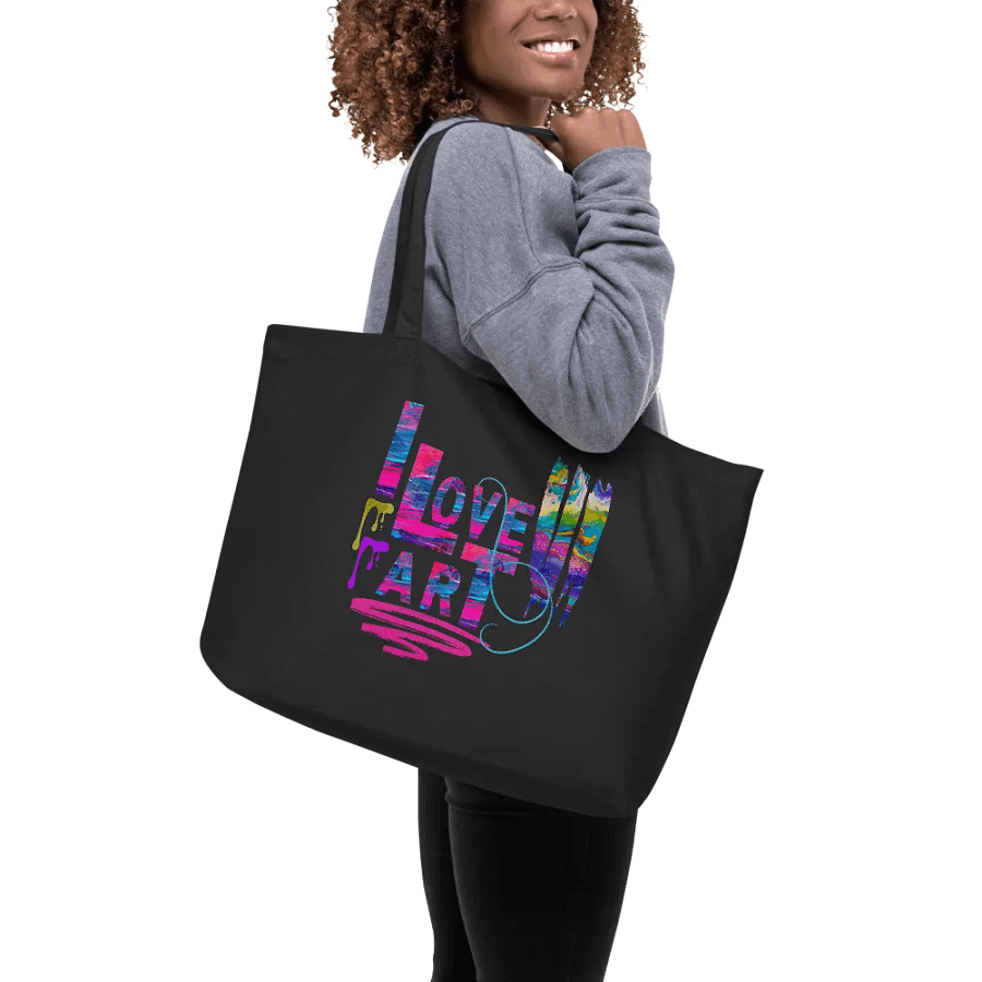 Colorful Art Lover's Organic Tote FOR ARTISTS MOMS FRIENDS LADIES product image (9)