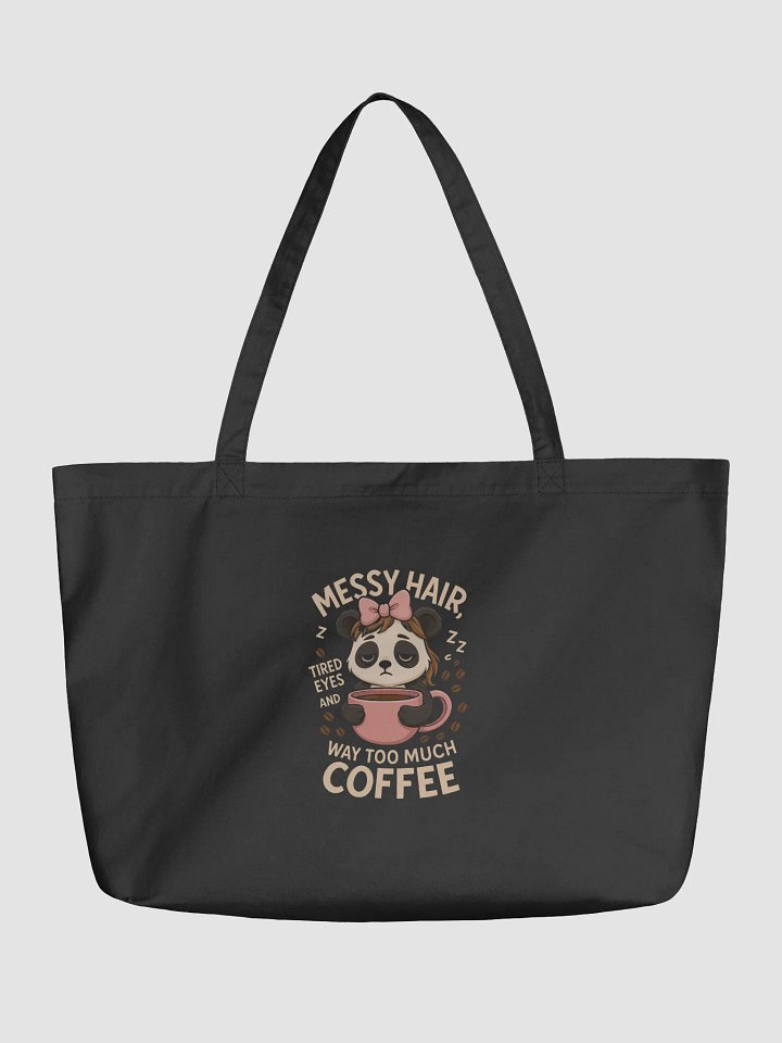 Panda Coffee Lover Tote - Pink Bow product image (1)