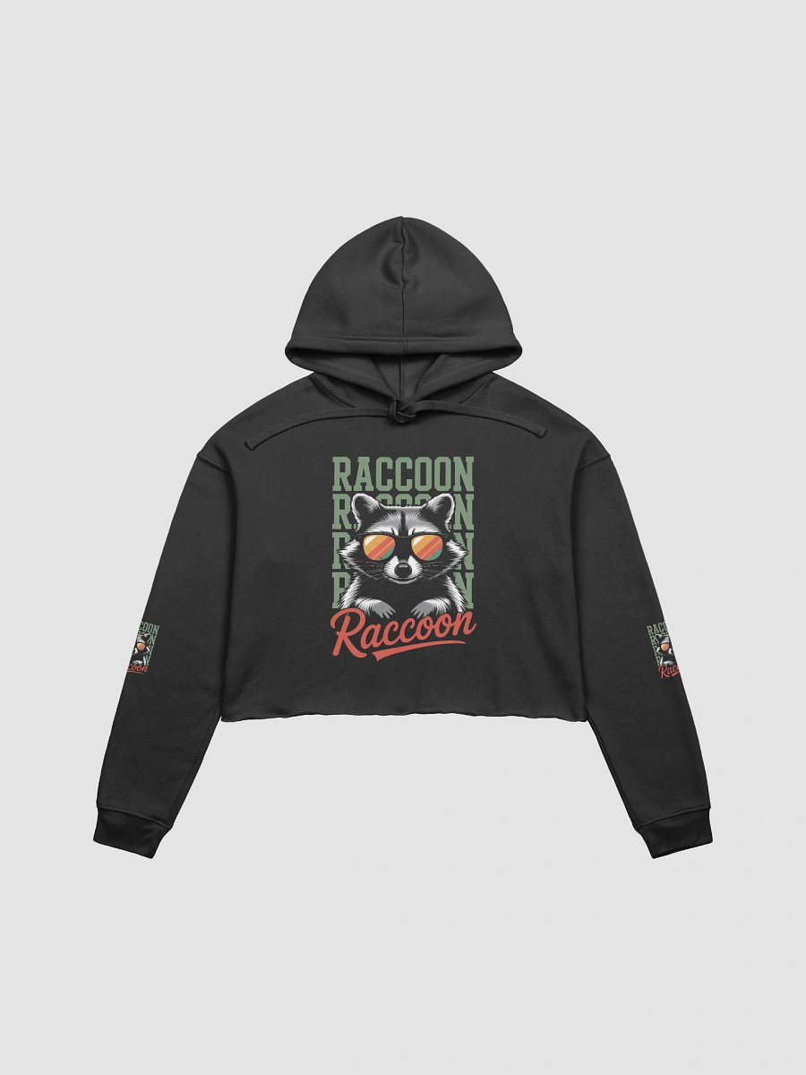 Cool Raccoon Sunglasses Crop Hoodie product image (1)