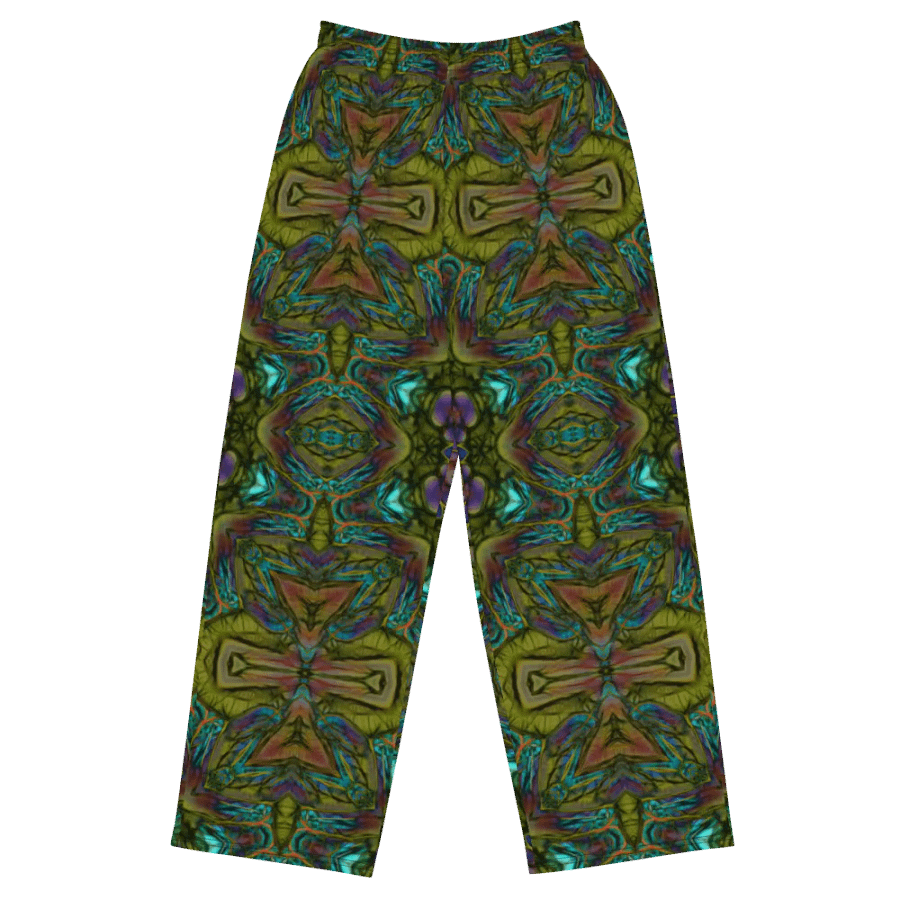 Green Kaleidoscope Wideleg Pants product image (2)