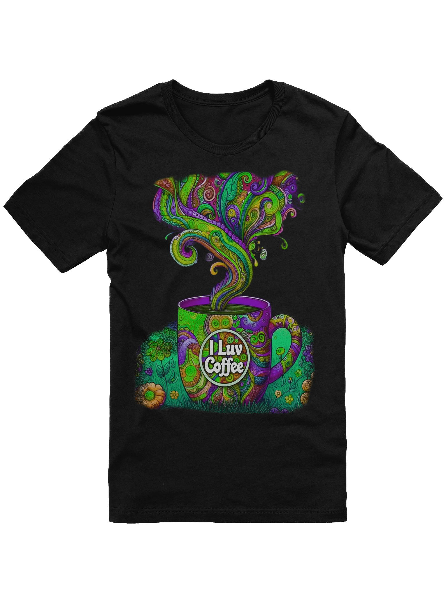 Psychedelic Coffee Love T-Shirt product image (1)