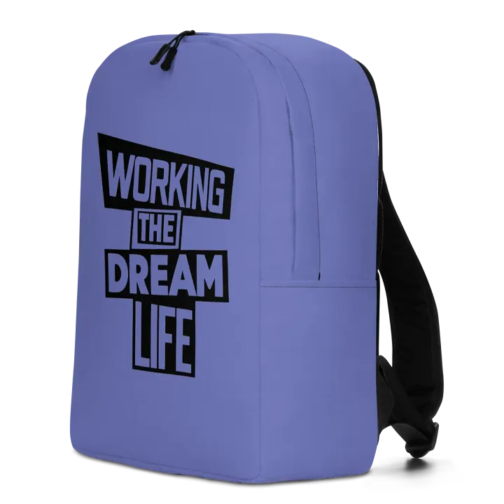 Work the Dream Life – Purple Minimalist All-Over Print Backpack for Work, Travel & Everyday Use product image (2)