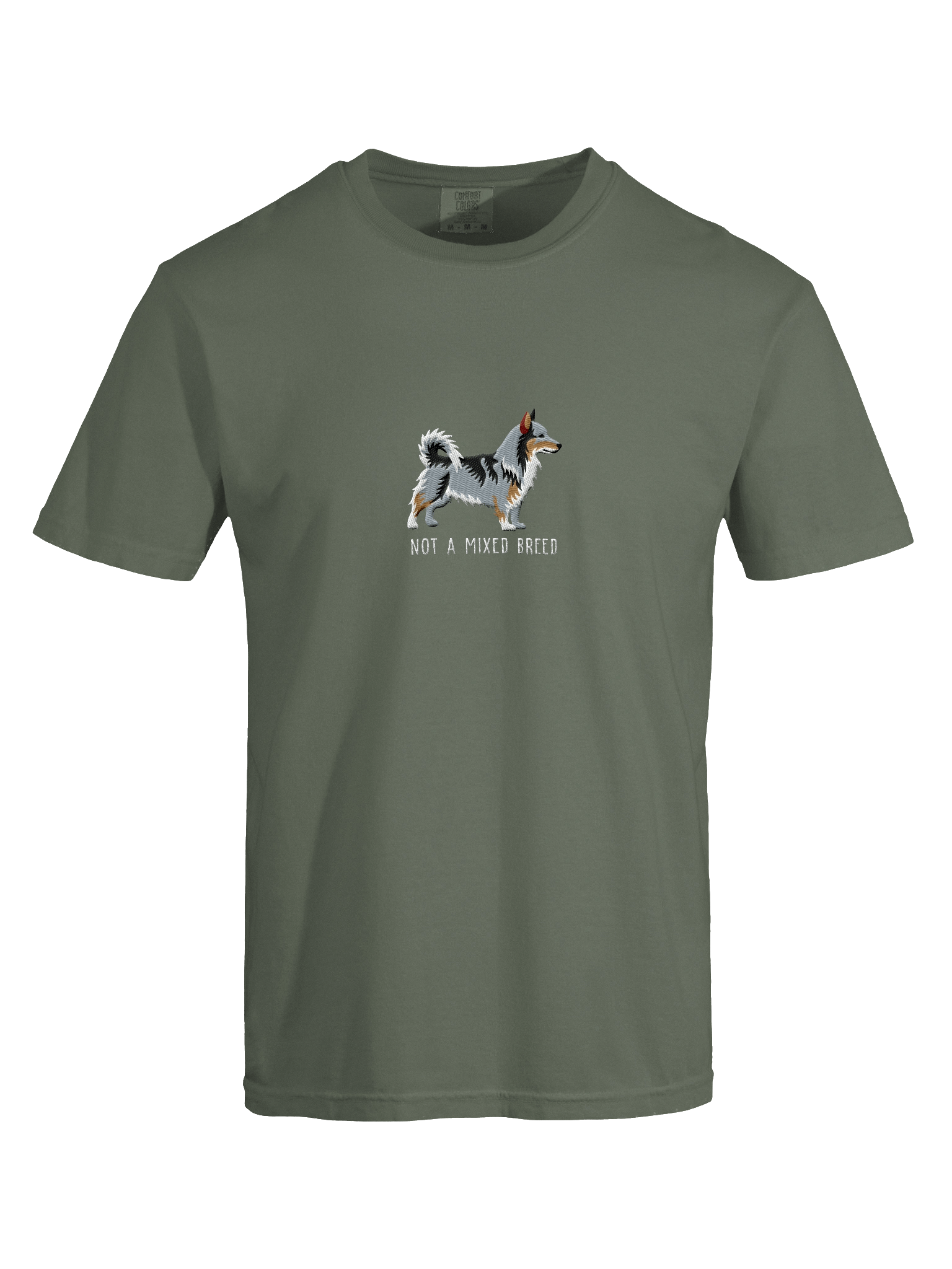 Not a Mixed Breed T-Shirt(Embroidered) of a Swedish Vallhund(Brownish Gray) product image (27)