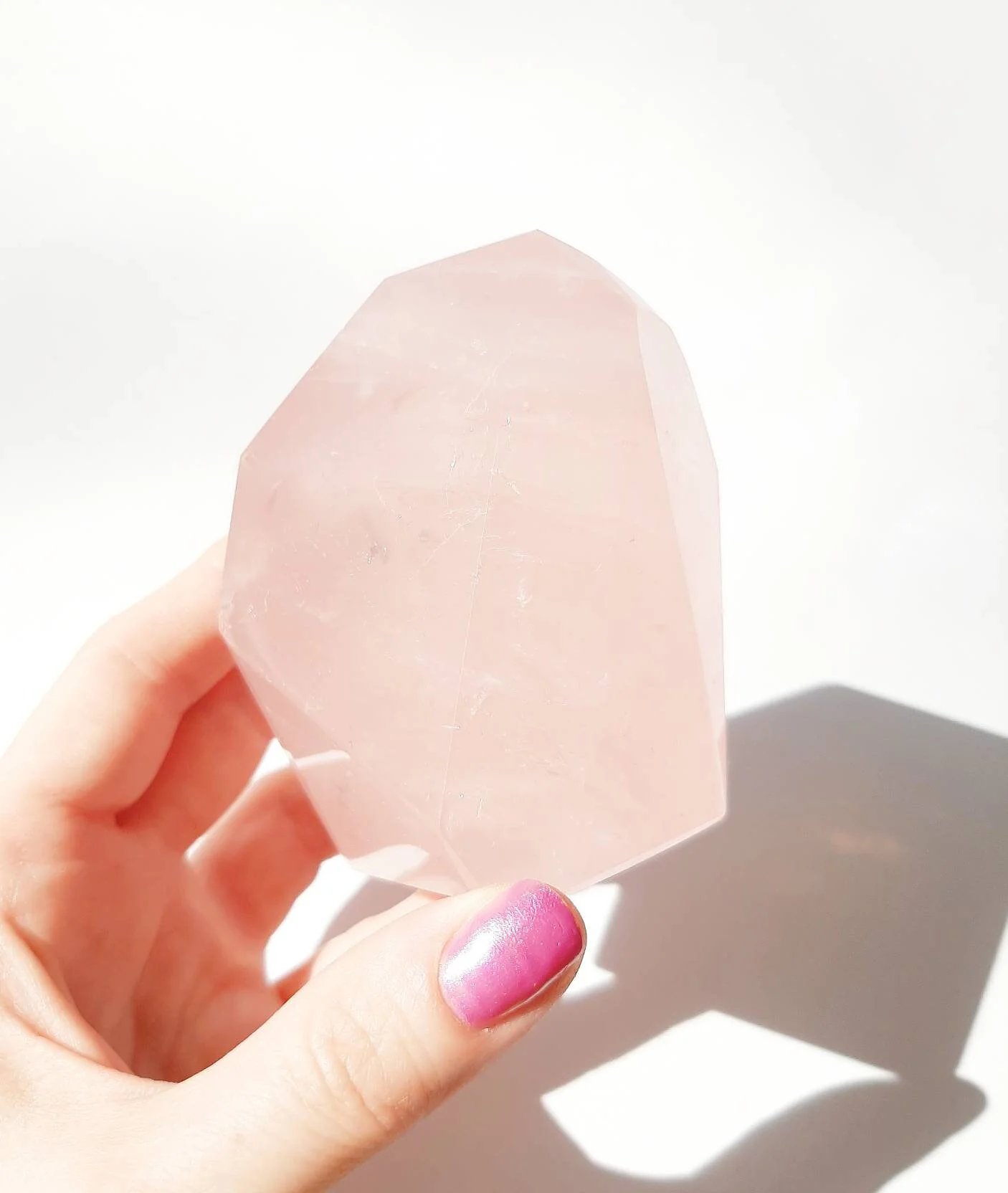 Gemmy rose quartz polished free form product image (4)