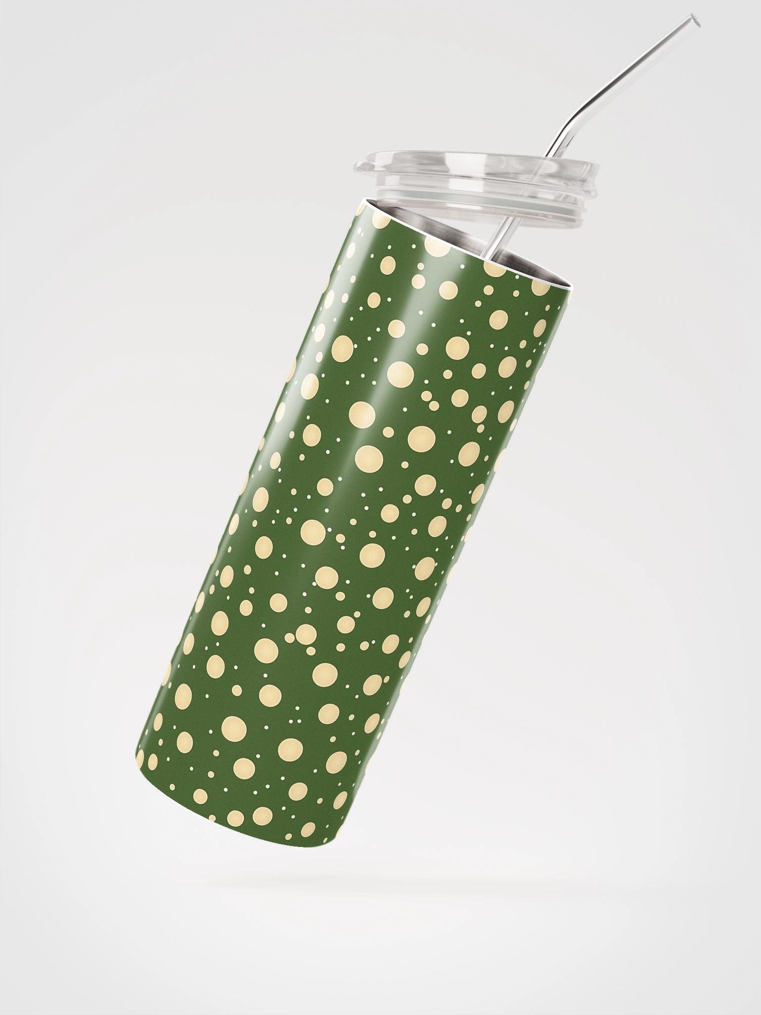 Spotty Green Stainless Steel Tumbler product image (2)