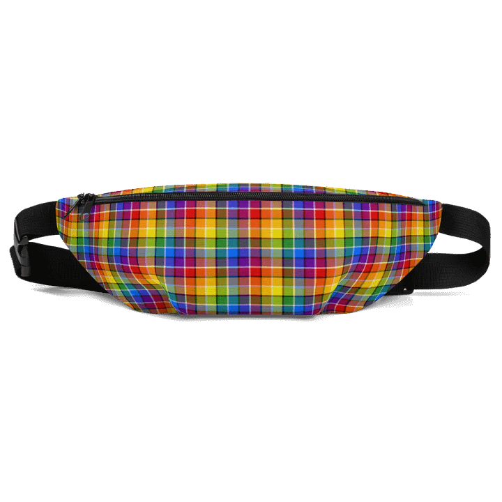 Bright Rainbow Plaid Fanny Pack product image (2)