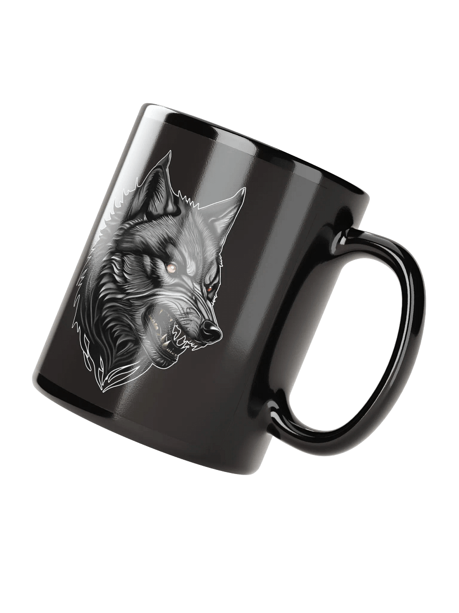 Wild Torment Black Ceramic Mug - Wolf product image (2)