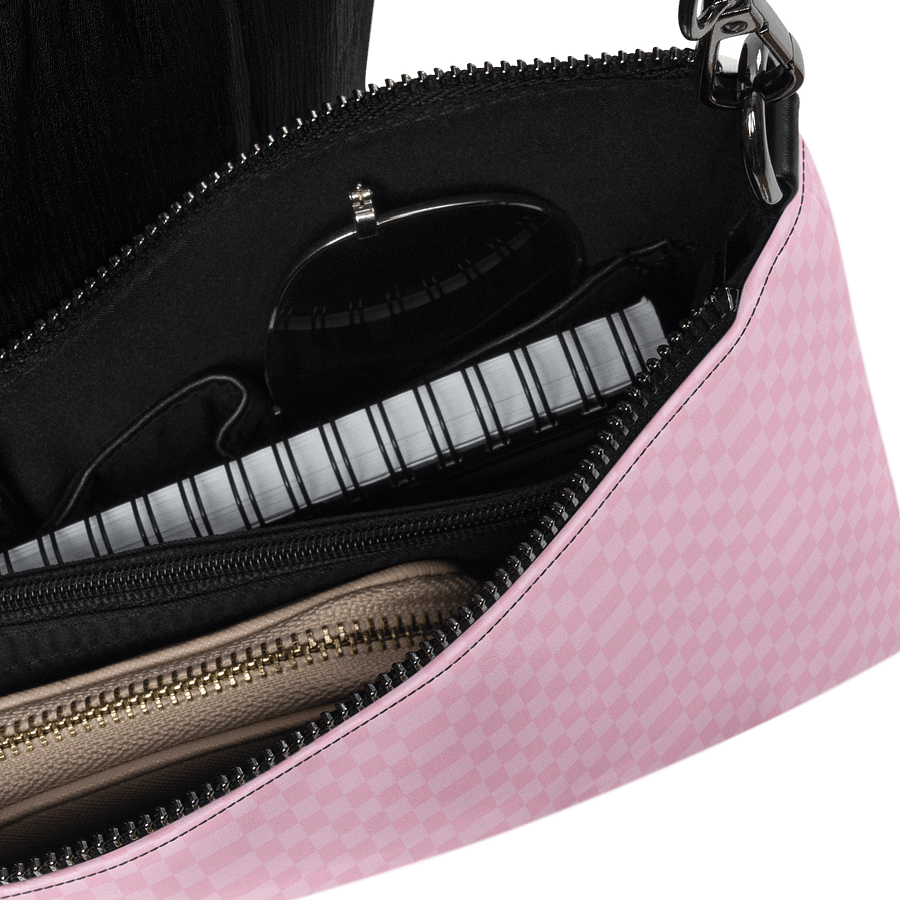PINK CHECKERED BAG product image (6)