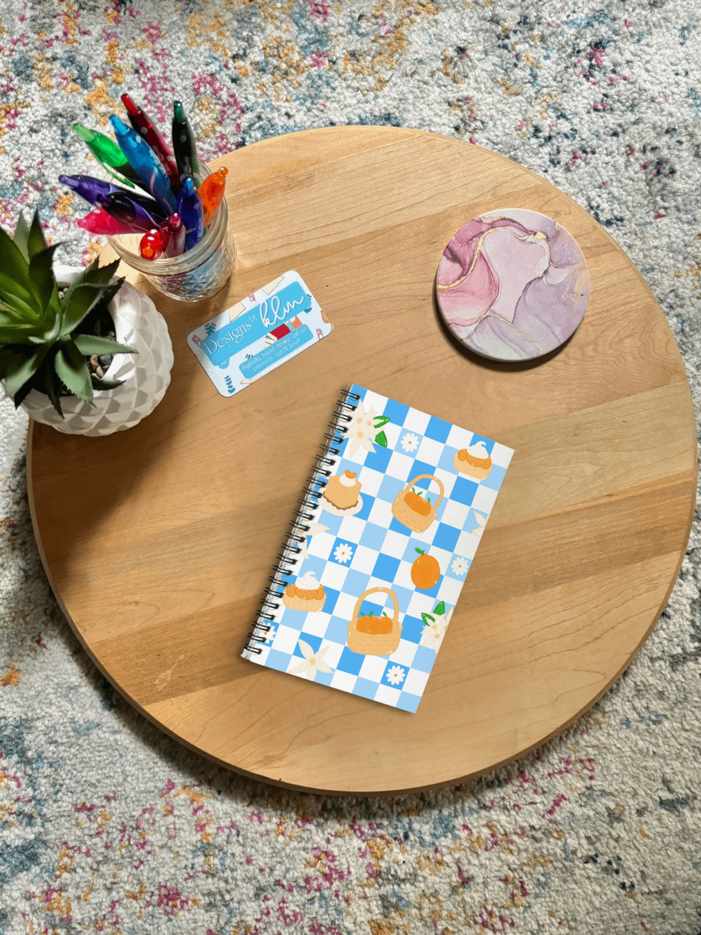 Oranges and Sweets Pattern Spiral Journal product image (1)