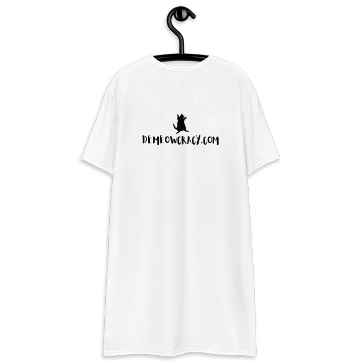 Dancing Demeowcracy Feline Black and White T-Shirt Dress product image (2)